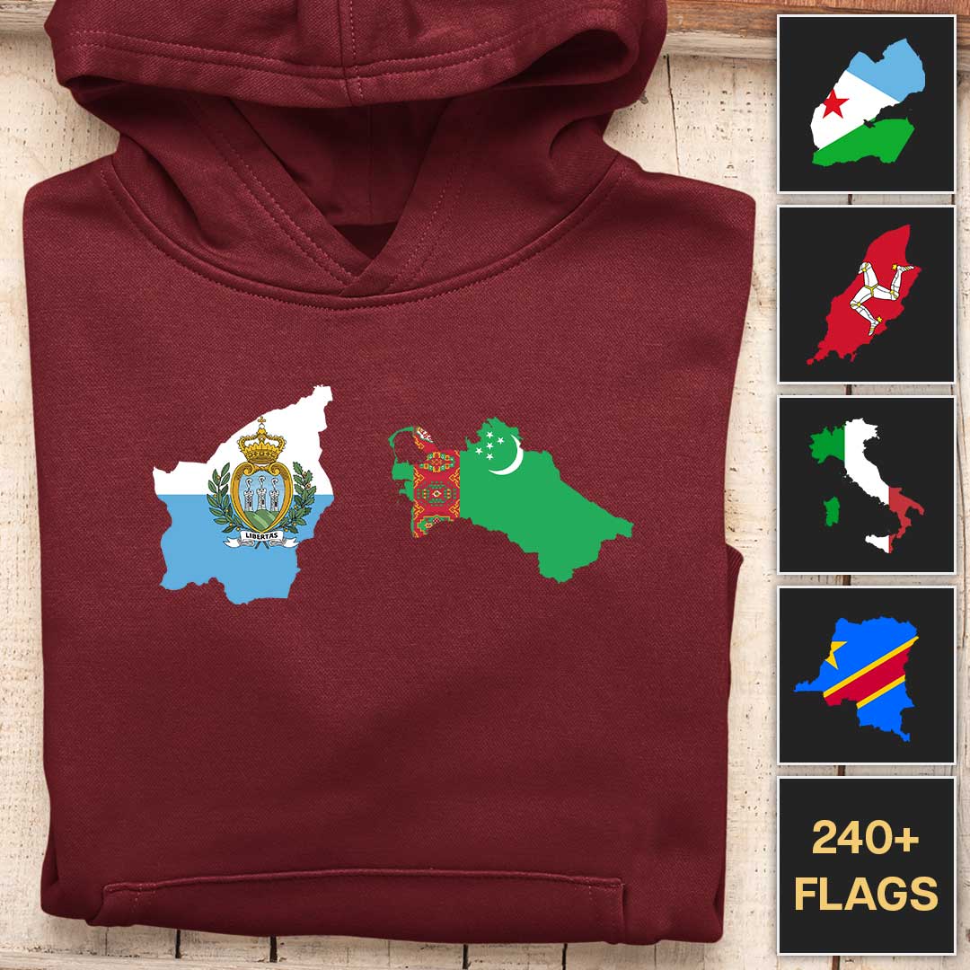Country Map Flags - Customizable Hoodie - Image 2