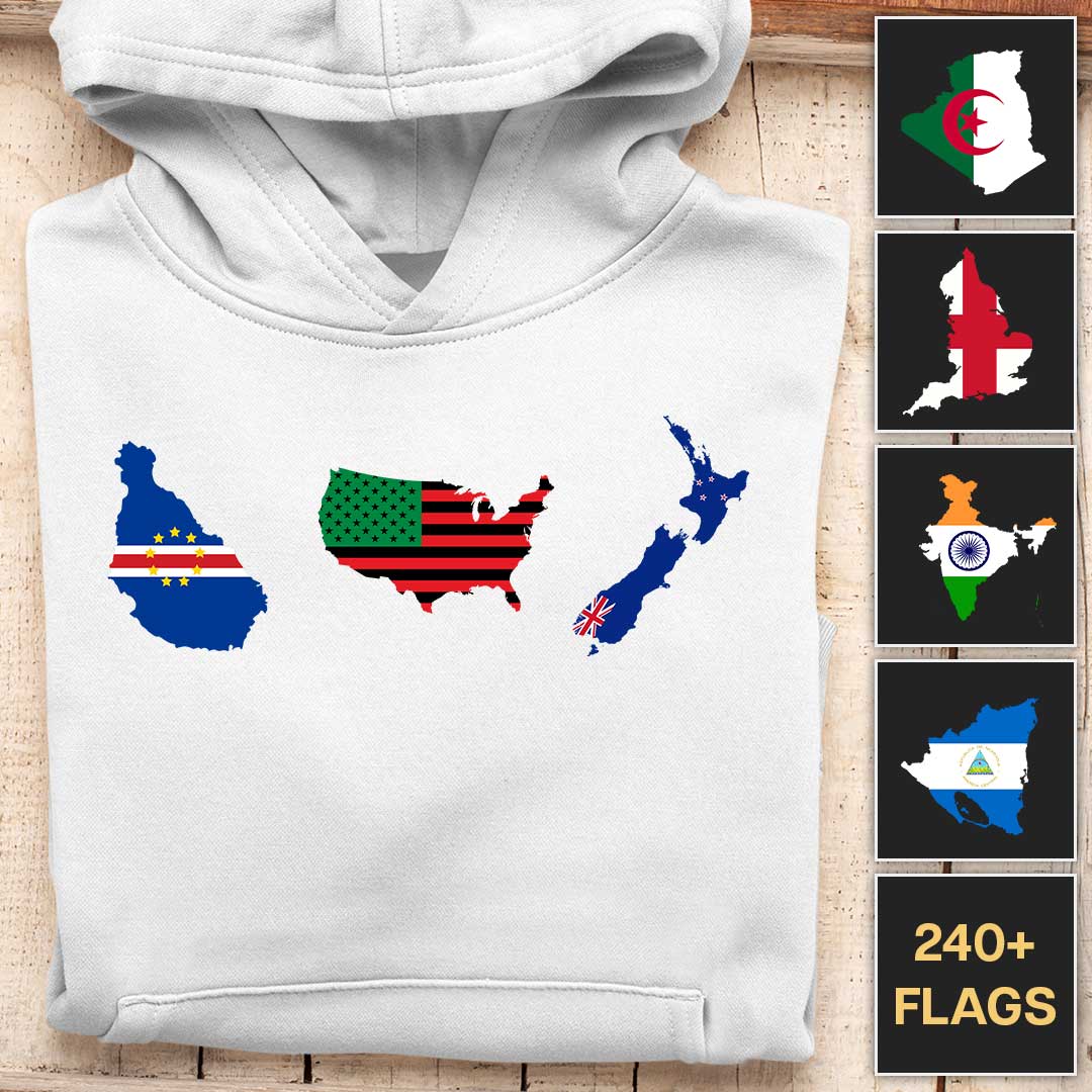 Country Map Flags - Customizable Hoodie - Image 3