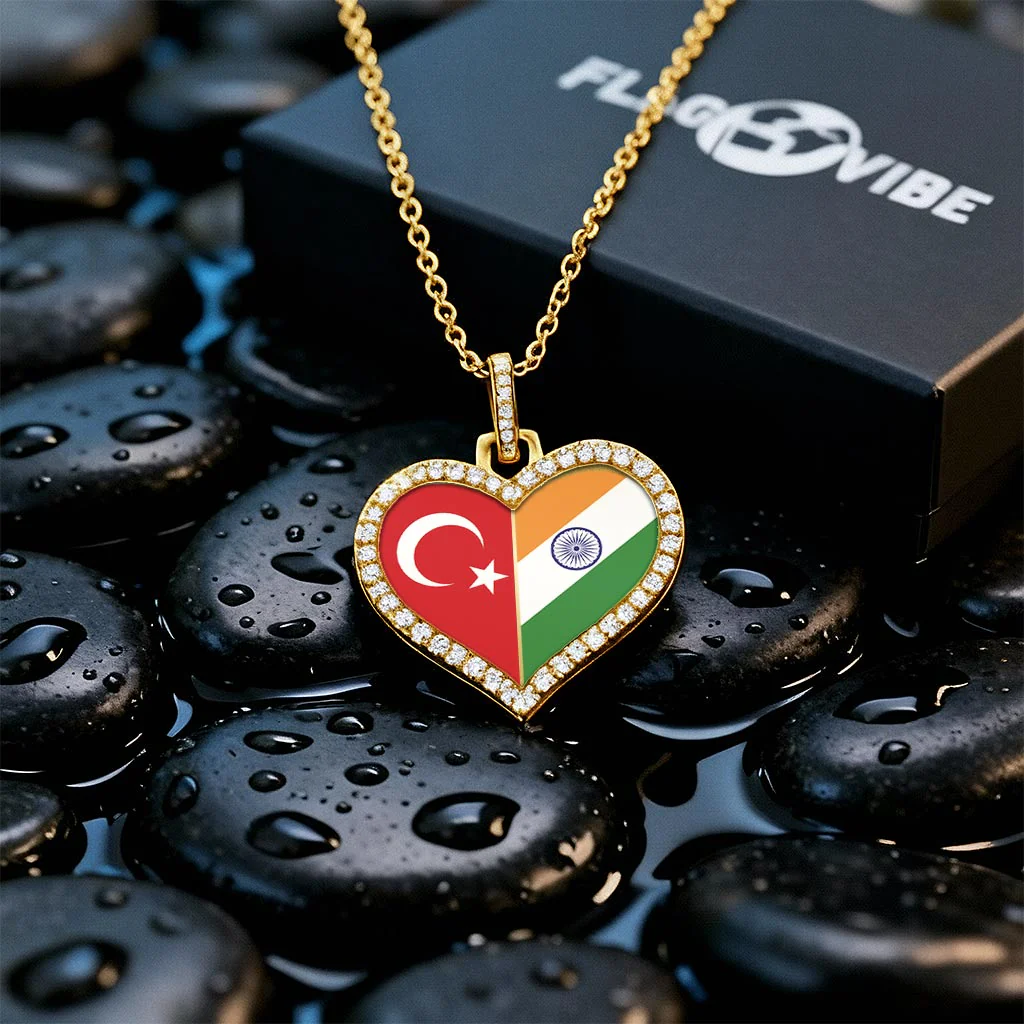 Customizable Flag Heart Necklace - Image 4