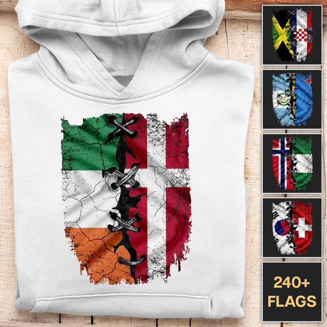 Stitched Together Flags - Customizable Hoodie - Image 2