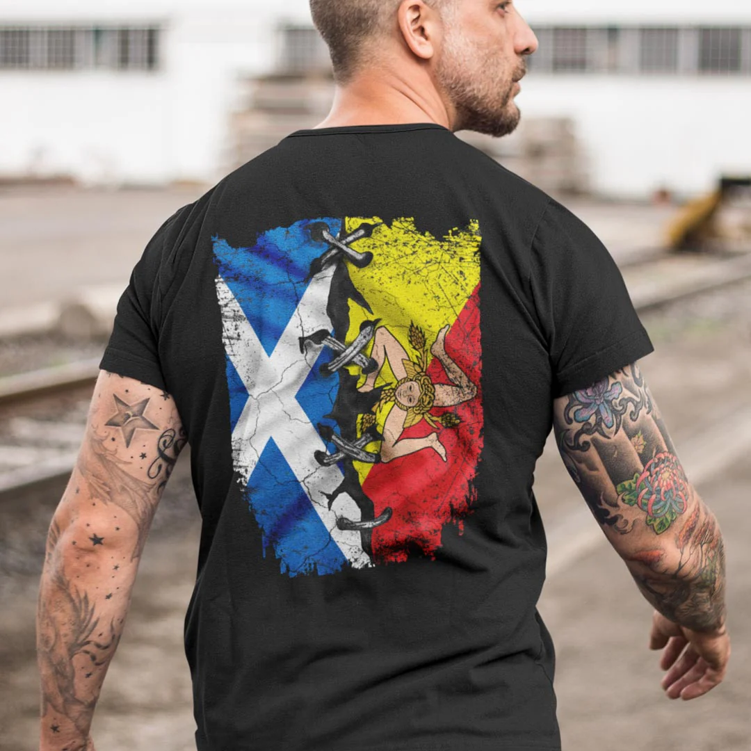 Stitched Together Flags - Customizable T-Shirt - Image 3